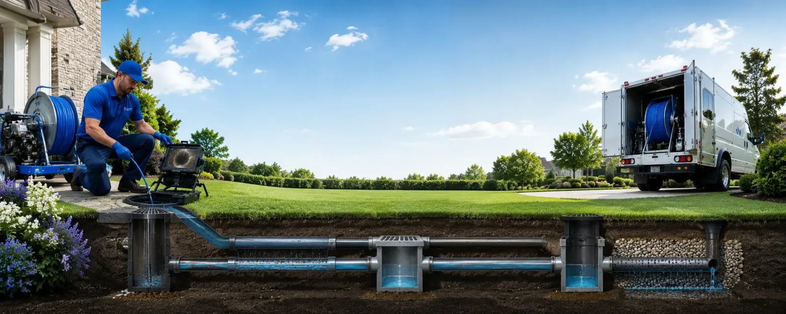 Outdoor drain cleaning information for San Pierre, IN